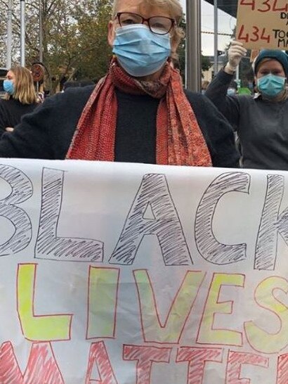 Janet Rice, Greens Senator for Victoria at the Black Lives Matter protest.