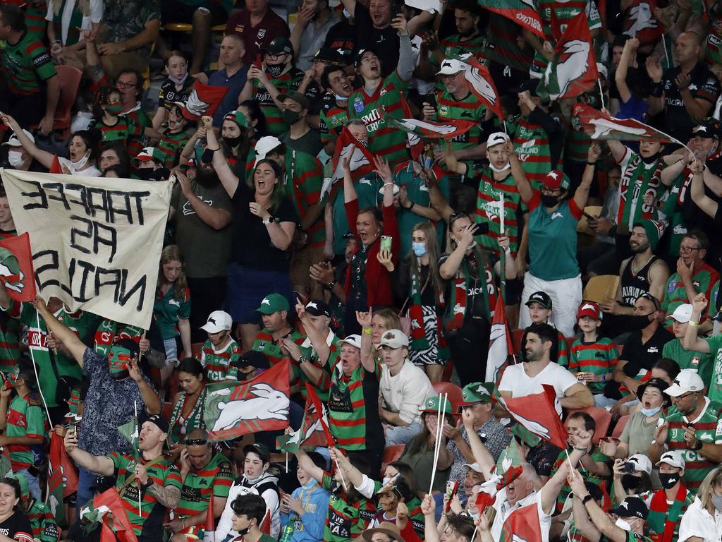 Thousands of people packed into Suncorp for the match on October 3. Picture: Josh Woning