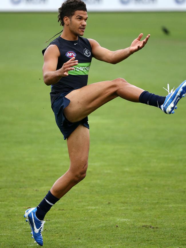 Carlton young gun Sam Petrevski-Seton is expected to lift his output this year. Picture: George Salpigtidis