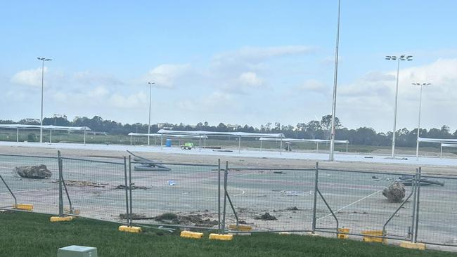 Hinterland District Netball Association cut short after ex-Tropical Cyclone Alfred causes damage to remaining courts. Photo: Hinterland District Netball Association/Facebook