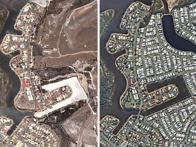 Aerial images reveal dramatic decade of Sunshine Coast development