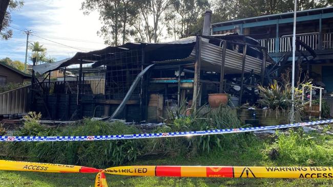 Investigators are looking at whether the man re-entered the home after it was alight. Picture: FRNSW