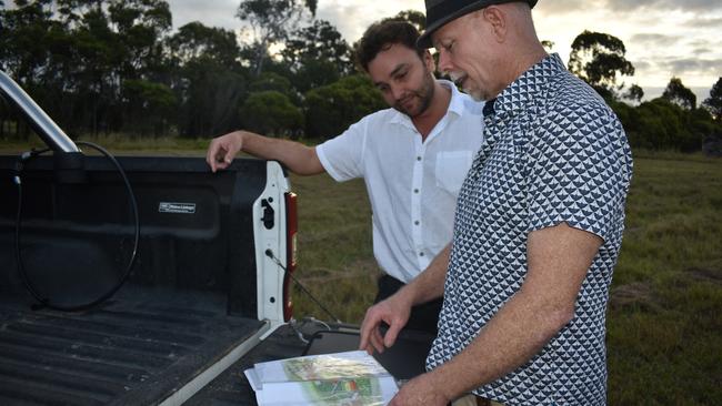 Developers Jonathan Leishman and Jason Grant are behind plans for a agribusiness and tourist hub at Coolum Beach, called Barns Lane Farm.