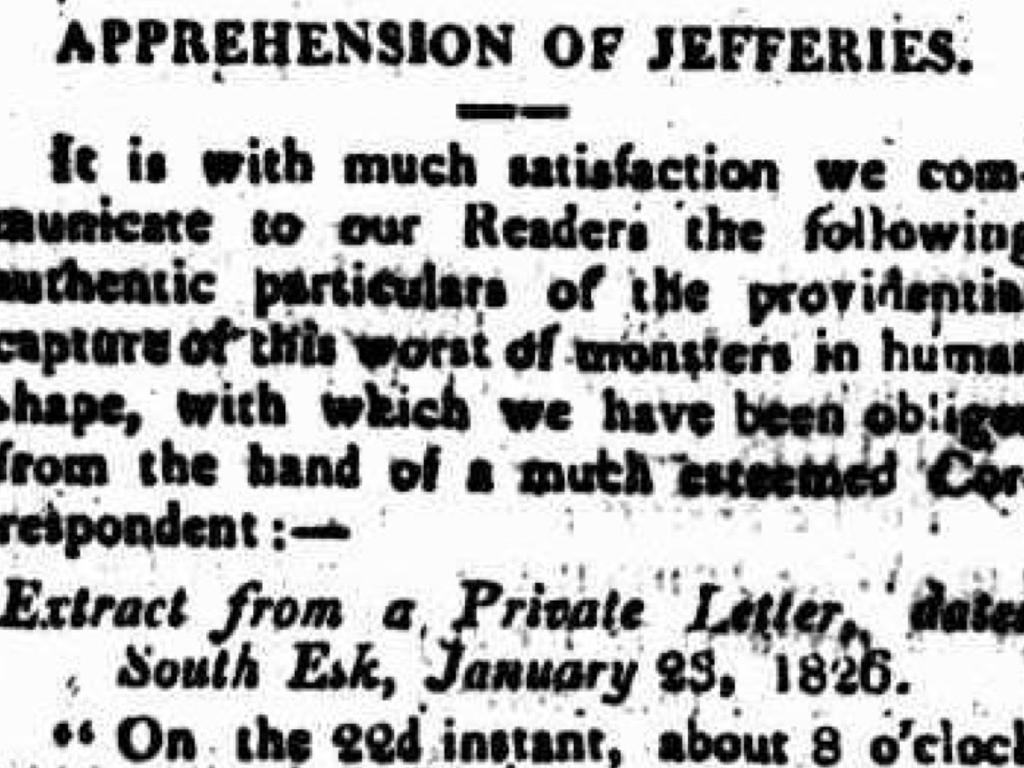 This appeared in the Hobart Town Gazette on January 28, 1826.