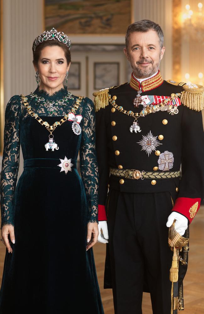 The first official gala portrait of Her Majesty Queen Mary and His Majesty King Frederik X of Denmark was released this week, following their ascension to the throne in January. Picture: Steen Evald