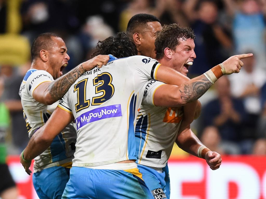 NRL 2021 QF Sydney Roosters v Gold Coast Titans - Jarrod Wallace, TRY Picture NRL Images