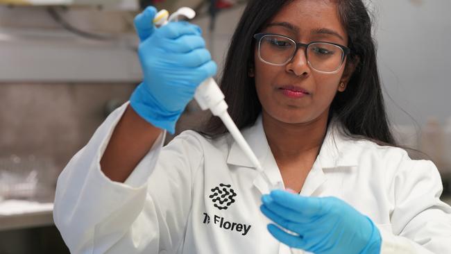 The Florey researcher Dr Chaitra Chandrashekar says the secret ingredient was the discovery of a chemical process. Picture: The Florey