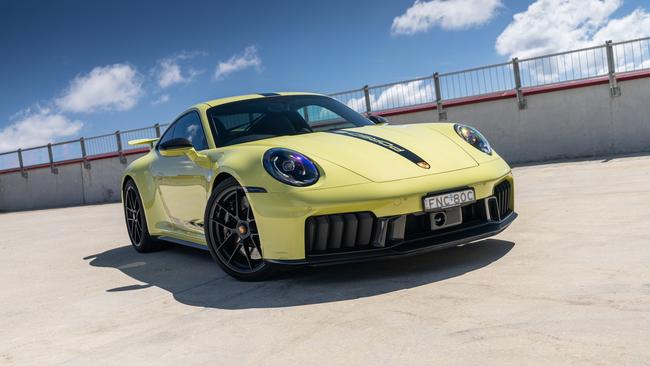 A Porsche 911 GTS T-Hybrid Cartagena, which is subject to the 33 per cent luxury car tax.