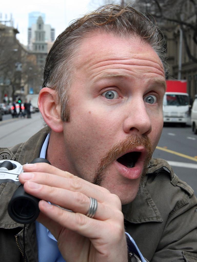 Morgan Spurlock in Melbourne promoting one of his many documentaries.