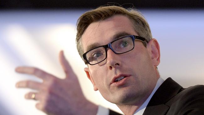 New South Wales Treasurer Dominic Perrottet delivers a post-budget address at the CEDA (Committee for Economic Development of Australia) function in Sydney, Wednesday, June 20, 2018. (Aap/Jeremy Piper) NO ARCHIVING