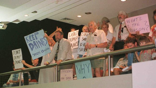 Supporters of Dr Daines in the public gallery.