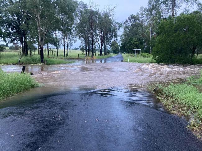 More than 30 roads have been cut off by floodwaters across the Lockyer Valley following an overnight 300mm deluge.