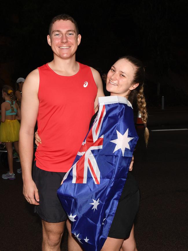 Cameron and Sharyn Murdoch at the Australia Day Fun Run. Picture: Katrina Bridgeford