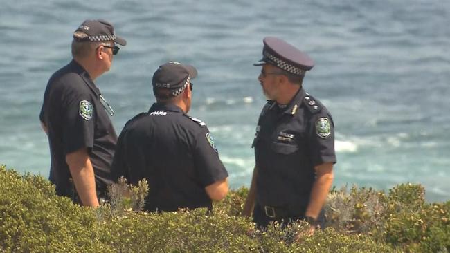 Police at Brown's Beach in Innes National Park on Yorke Peninsula. Picture: 7NEWS Adelaide