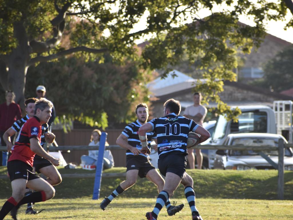 Sam Giltrap breaks away for Ballina