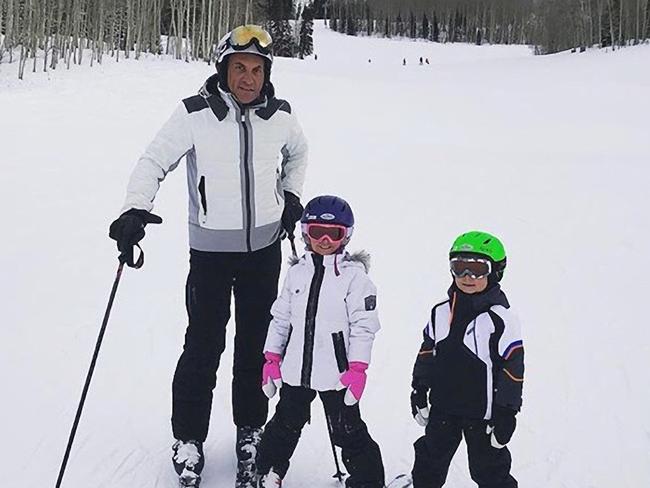 Antony Catalano in Aspen with his kids. Source: Instagram