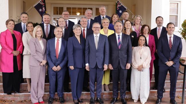 The new Albanese government is sworn in on May 21, 2022. Picture: Getty