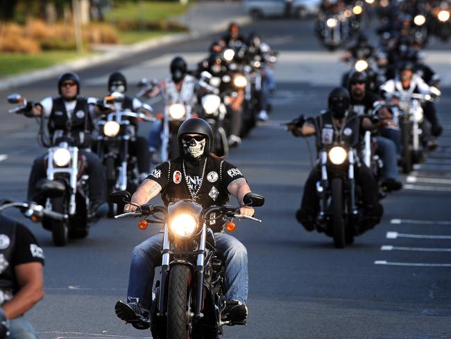 Victoria and the Australian Capital Territory are seen by bikies as the places to be because other states have tougher anti-consorting laws. Picture: AAP Image/Joe Castro