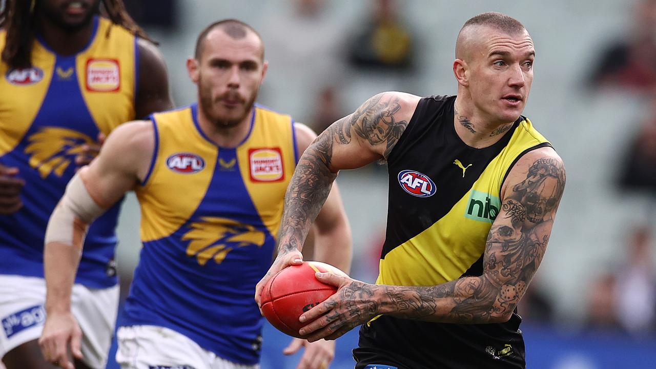 Dustin Martin is making solid process from his latest setback with the club predicting round 23 for his likely comeback.