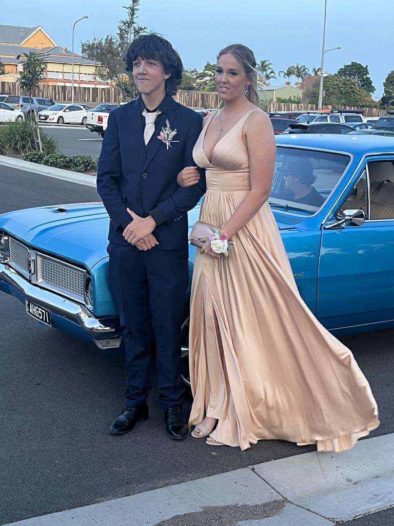 Kayne O'Neill and Maddi Lyness at the Aldridge State High School formal.