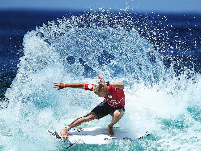 Mick Fanning of Australia during Men's round 2 qualifying for Australian Open of surfing at Manly Beach. pic. Phil Hillyard