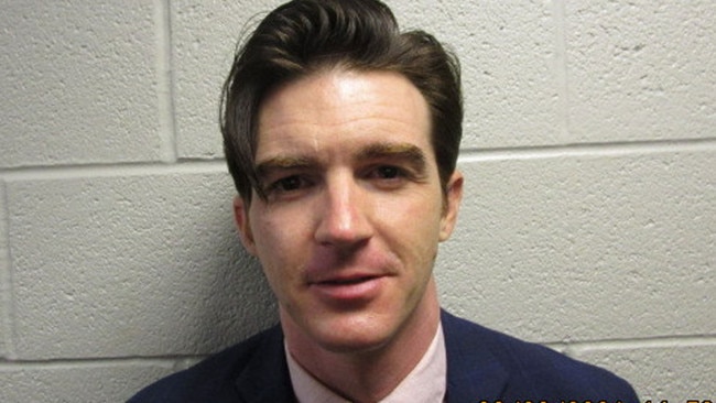 Drake Bell poses for a mugshot in Cleveland, Ohio. Picture: NY Post/Cuyahoga County Police Department