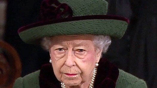 Queen Elizabeth is overwhelmed with emotion during Prince Philip’s memorial service. Picture: BBC