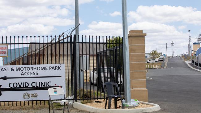 The Covid testing site at the Hobart Showground.