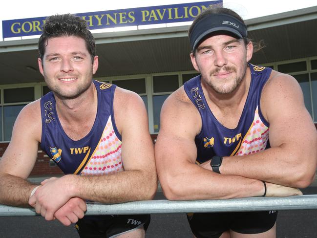 Harry Purcell and Jacob Sammut. North Shore in danger of not being able to field a senior side. Picture: Alan Barber