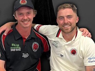 Travis Wheller (left) and Alex Nooy had a 244-run stand. Picture: Facebook