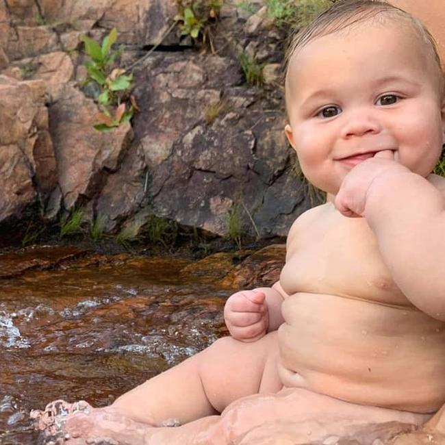 Marcus Budd is a little Darwin boy enjoying his backyard and swimming at Buley Rockhole. Picture: Grace Griffin ( Mummy )