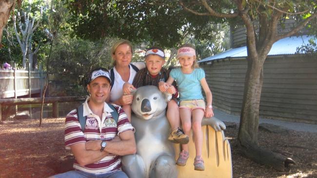 Ky with his dad William, mum Nicole, and sister Jorga. Picture: Supplied