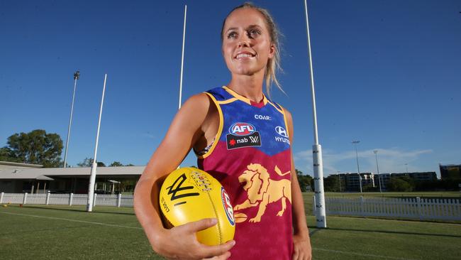 Kaitlyn Ashmore will play for the Brisbane Lions women’s team against Melbourne. Pic Jamie Hanson