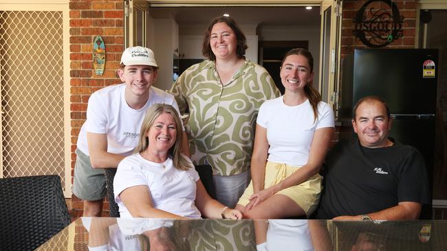 Gary and Kellie Osgood – with children, Kane, Kara and Abbey – plan to downsize. Picture: John Feder