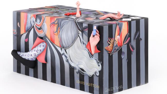 Gocken Yuksek for Louis Vuitton, one of the 200 artsts commissioned to reinterpret LV’s iconic trunks. The resulting works have been part of a traveling exhibition that will culminate in NYC for a charity auction at Sotheby's. Picture: Supplied