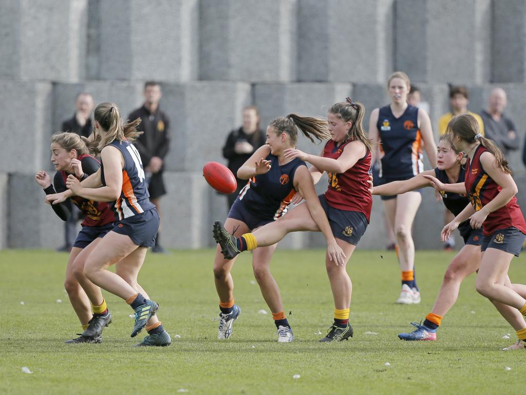 Fahan versus Scotch Oakburn in the Sports Association of Independent Schools Australian Rules girls grand final. Picture. PATRICK GEE