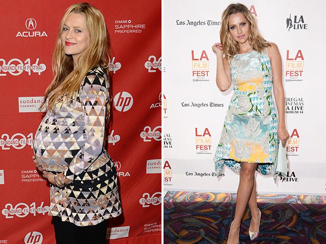 Motherhood certainly agrees with Aussie actress Teresa Palmer as she attends the premiere of ‘The Ever After’ at the 2014 Los Angeles Film Festival. Palmer gave birth to son Bodhi Rain on February 17. 2014. Picture: Getty