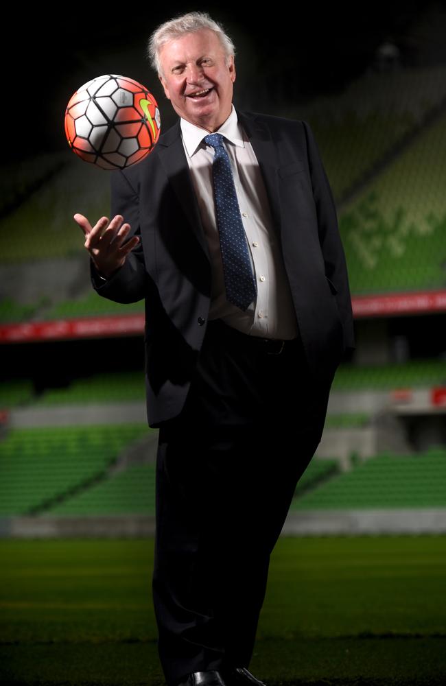 Melbourne Victory founder Geoff Lord in 2015. Picture: Tony Gough