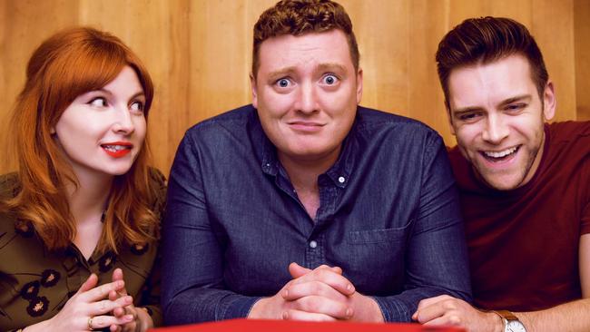 M<i>y Dad Wrote a Porno</i> podcast team Alice Levine, Jamie Morton and James Cooper.