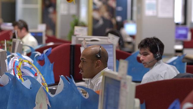 A call centre office in Sydney. Picture: Megan Lewis 