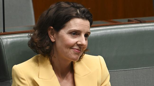 Allegra Spender during Question Time at Parliament House in Canberra. Picture: Martin Ollman