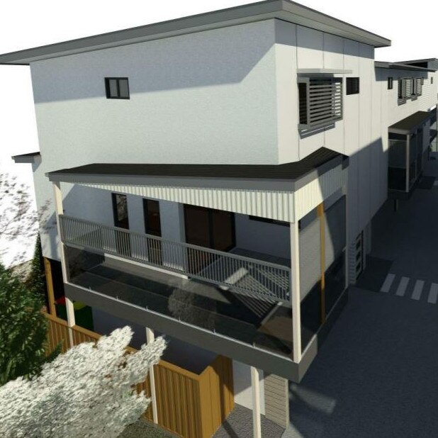 Artist impression of plans for townhouse complex at 50 Richmond Rd, Morningside.