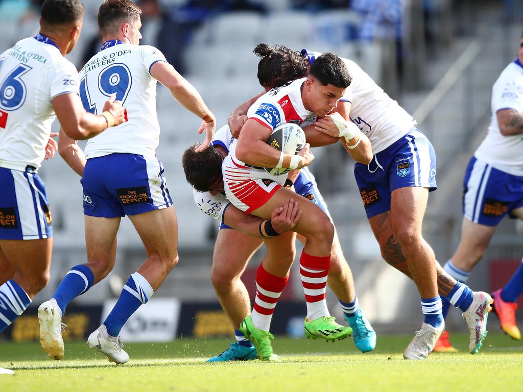 Savelio Tamale playing for the Dragons in the NSW Cup.