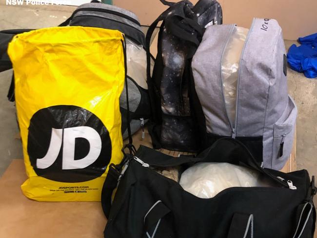 About 17kg of cocaine and 8kg of ice was discovered inside the car. Picture: NSW Police