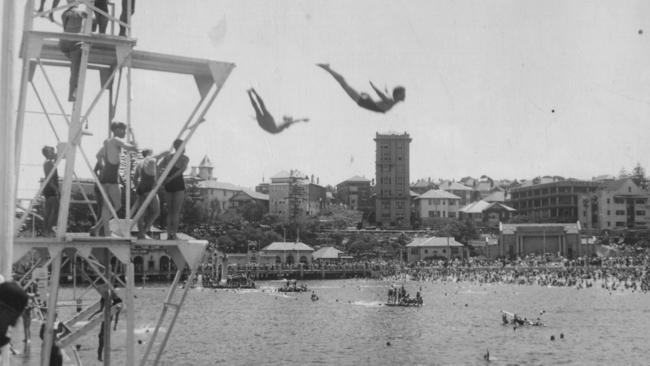 The diving towers were a challenge. They are not included in the new draft plan. Picture: Northern Beaches Library