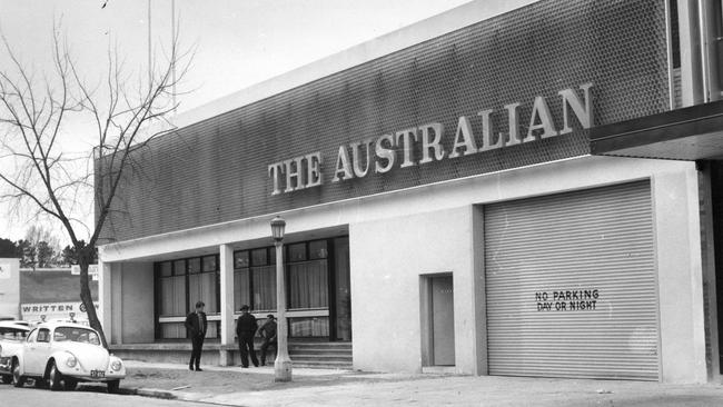 The Australian’s first office in Canberra in 1964, when the first truly national daily newspaper took shape. Picture: News Limited