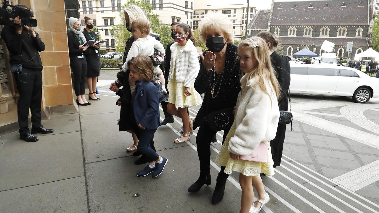 Patti Newton arrives at St Patrick's Cathedral. Picture: Darrian Traynor/Getty Images