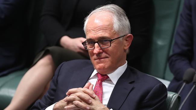 PM Malcolm Turnbull in Question Time yesterday in the House of Representatives at Parliament House. Picture: Kym Smith