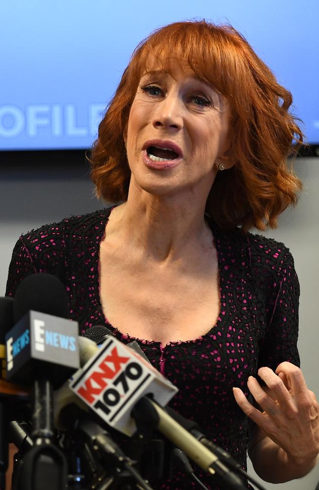 Comedian Kathy Griffin apologised in the wake of the scandal but now says she’s no longer sorry. Picture: AFP