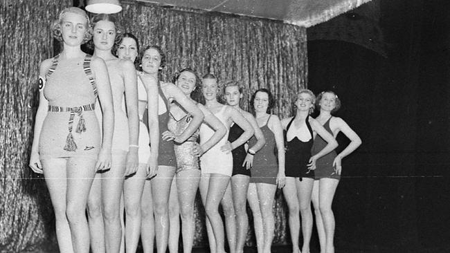 By 1937, pageants were much more daring as illustrated by the final of the Bathing Beauties competition held in 1937 at Luna Park in Sydney. Picture: State Library of NSW